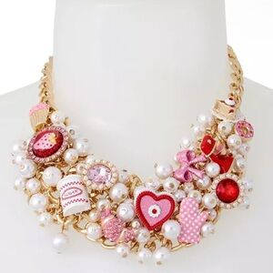 NWT Betsey Johnson Sweets Baking Bib Necklace | Whimsical Statement Piece